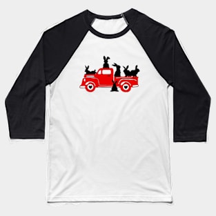 Easter Truck Bunny Baseball T-Shirt